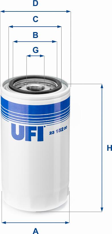 UFI 23.152.00 - Масляный фильтр autospares.lv