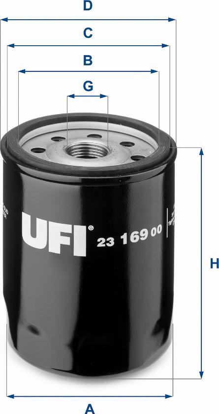 UFI 23.169.00 - Масляный фильтр autospares.lv