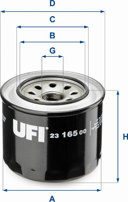 UFI 23.165.00 - Масляный фильтр autospares.lv