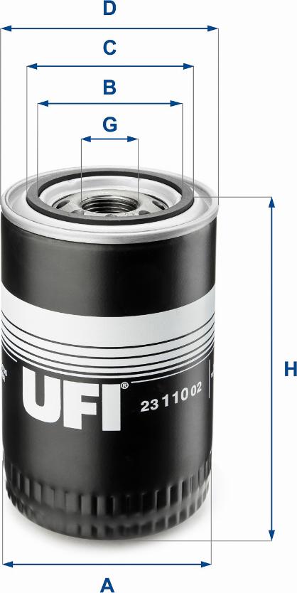 UFI 23.110.02 - Масляный фильтр autospares.lv