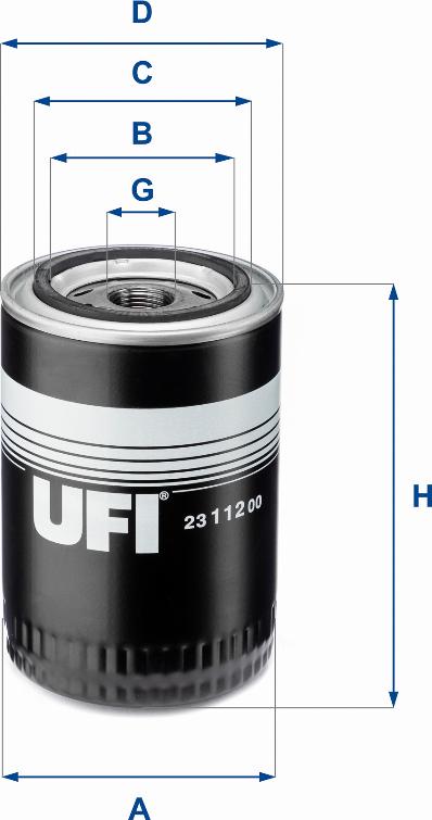 UFI 23.112.00 - Масляный фильтр autospares.lv