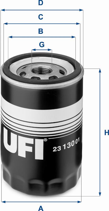 UFI 23.130.01 - Масляный фильтр autospares.lv