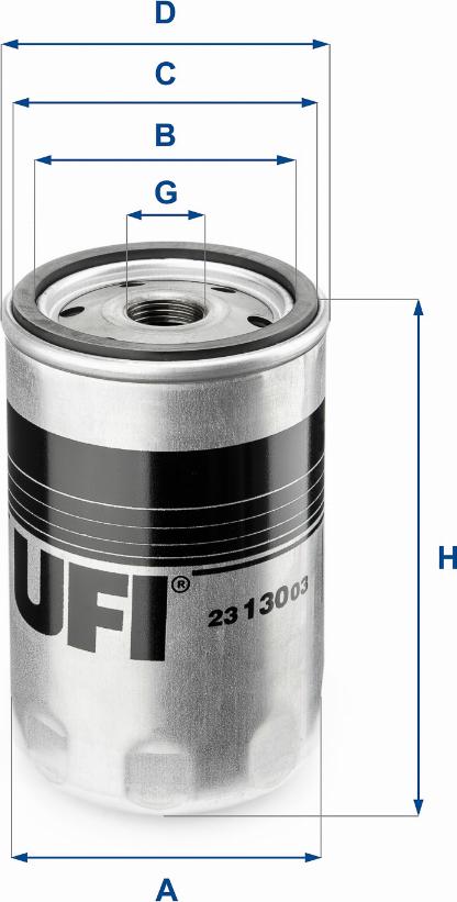 UFI 23.130.03 - Масляный фильтр autospares.lv