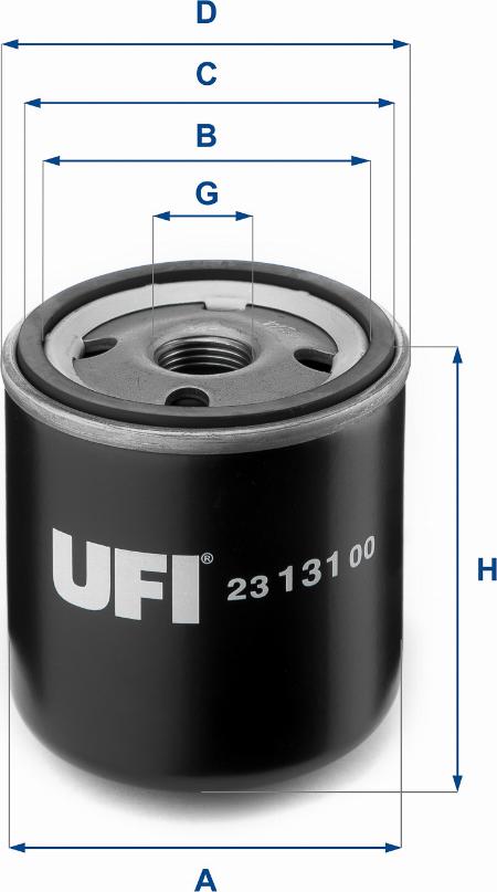 UFI 23.131.00 - Масляный фильтр autospares.lv