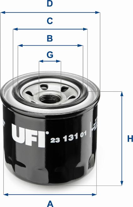 UFI 23.131.01 - Масляный фильтр autospares.lv