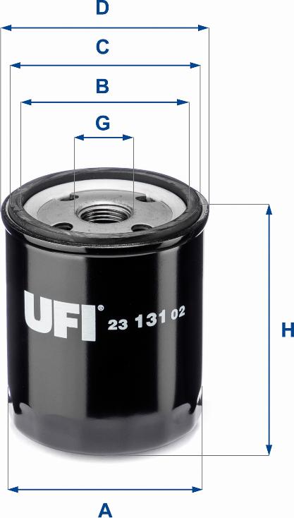 UFI 23.131.02 - Масляный фильтр autospares.lv