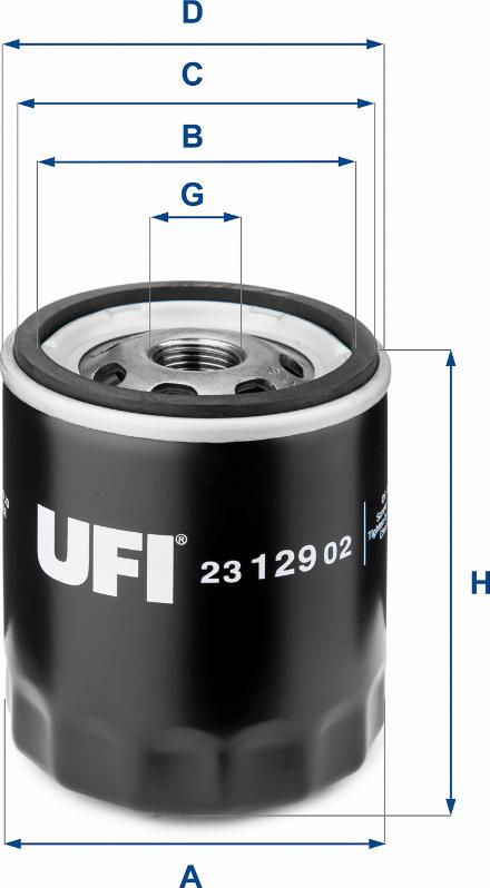 UFI 23.129.02 - Масляный фильтр autospares.lv