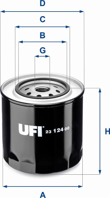 UFI 23.124.00 - Масляный фильтр autospares.lv