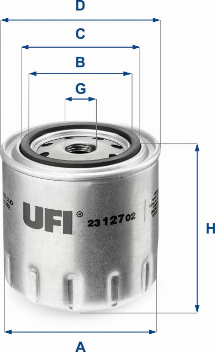 UFI 23.127.02 - Масляный фильтр autospares.lv