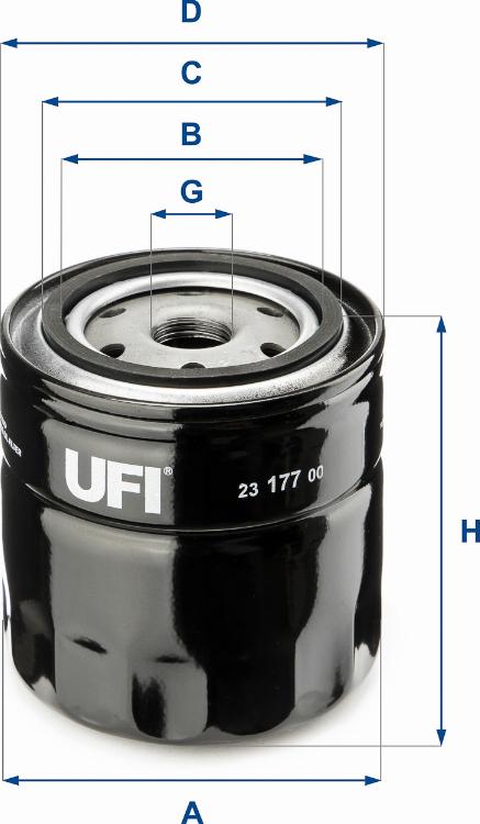 UFI 23.177.00 - Масляный фильтр autospares.lv