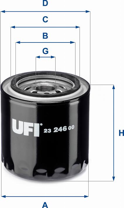 UFI 23.246.00 - Масляный фильтр autospares.lv