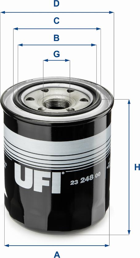 UFI 23.248.00 - Масляный фильтр autospares.lv