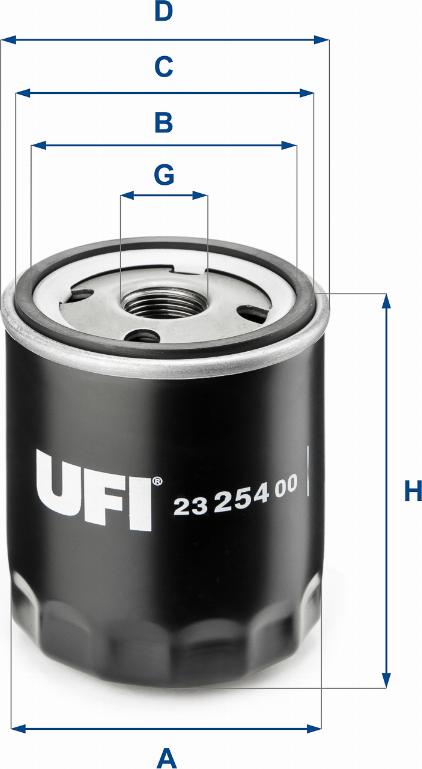 UFI 23.254.00 - Масляный фильтр autospares.lv