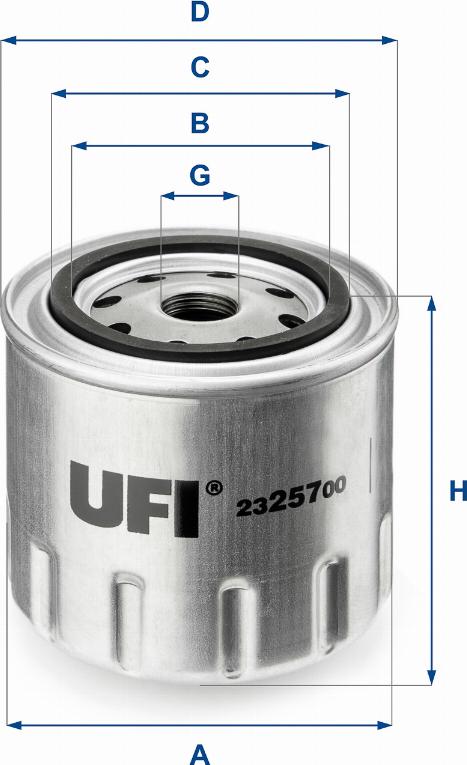 UFI 23.257.00 - Масляный фильтр autospares.lv