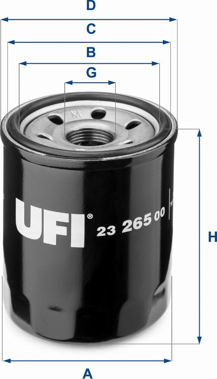 UFI 23.265.00 - Масляный фильтр autospares.lv