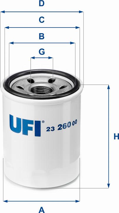 UFI 23.260.00 - Масляный фильтр autospares.lv