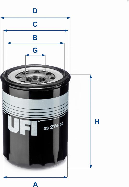 UFI 23.274.00 - Масляный фильтр autospares.lv