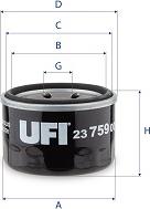 UFI 23.759.00 - Масляный фильтр autospares.lv