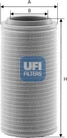 UFI 27.558.00 - Воздушный фильтр, двигатель autospares.lv