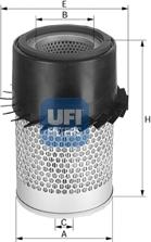 UFI 27.B28.00 - Воздушный фильтр, двигатель autospares.lv