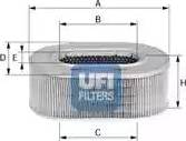 UFI 27.136.00 - Воздушный фильтр, двигатель autospares.lv