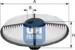 UFI 27.199.00 - Воздушный фильтр, двигатель autospares.lv