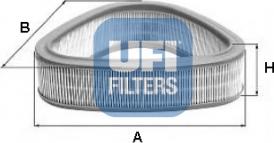 UFI 27.174.00 - Воздушный фильтр, двигатель autospares.lv