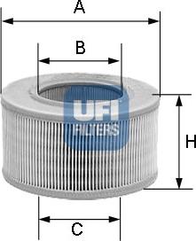 UFI 27.485.00 - Воздушный фильтр, двигатель autospares.lv