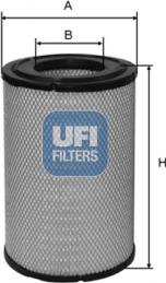UFI 27.A18.00 - Воздушный фильтр, двигатель autospares.lv
