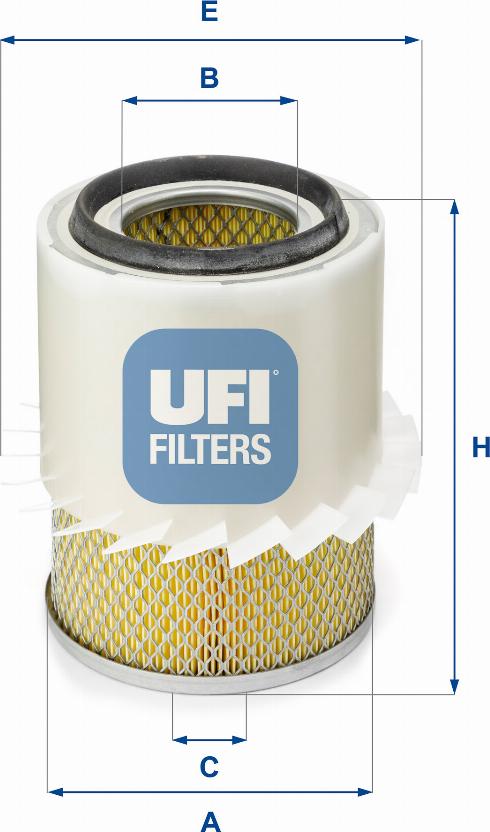 UFI 27.282.00 - Воздушный фильтр, двигатель autospares.lv