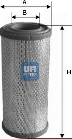 UFI 27.396.00 - Воздушный фильтр, двигатель autospares.lv