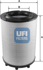 UFI 27.B36.00 - Воздушный фильтр, двигатель autospares.lv