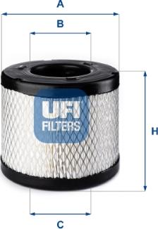 UFI 27.E50.00 - Воздушный фильтр, двигатель autospares.lv