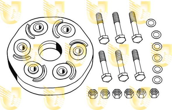 Unigom 381027 - Шарнир, продольный вал autospares.lv