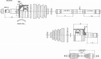 URW 10-06270 - Приводной вал autospares.lv