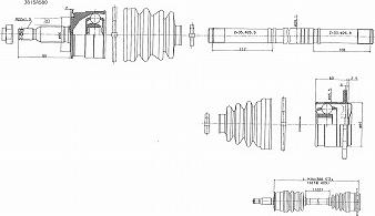 URW 10-06271 - Приводной вал autospares.lv