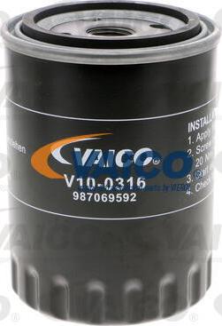 VAICO V10-0316 - Масляный фильтр autospares.lv