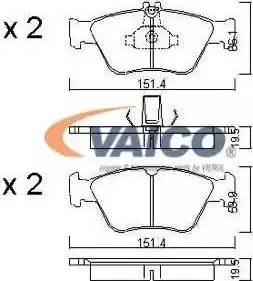 VAICO V30-8121-1 - Тормозные колодки, дисковые, комплект autospares.lv