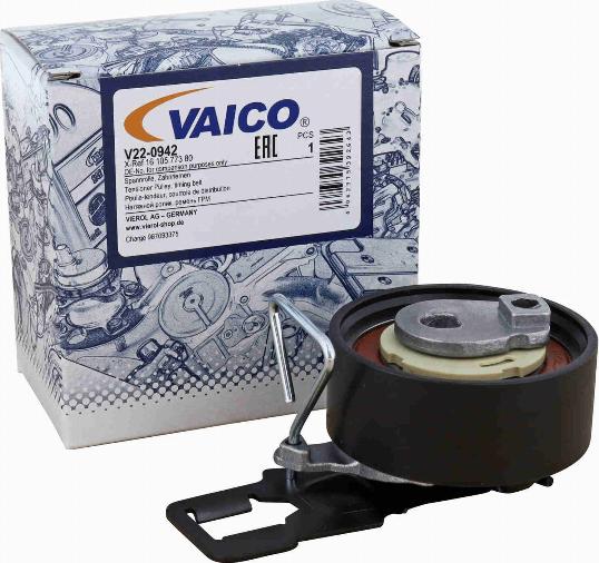 VAICO V22-0942 - Натяжной ролик, зубчатый ремень ГРМ autospares.lv