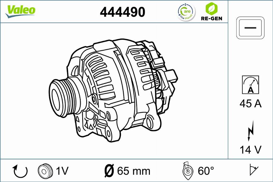 Valeo 444490 - Генератор autospares.lv