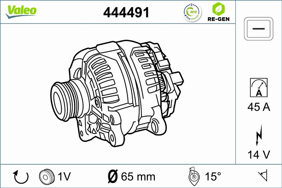 Valeo 444491 - Генератор autospares.lv