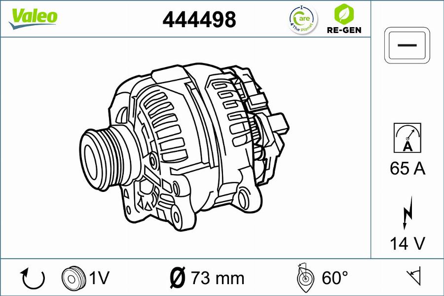 Valeo 444498 - Генератор autospares.lv