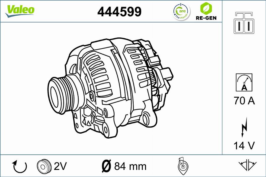 Valeo 444599 - Генератор autospares.lv