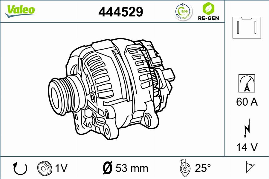 Valeo 444529 - Генератор autospares.lv