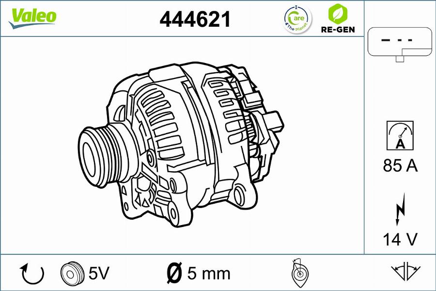 Valeo 444621 - Генератор autospares.lv