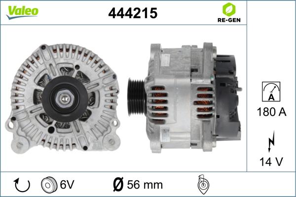 Valeo 444215 - Генератор autospares.lv