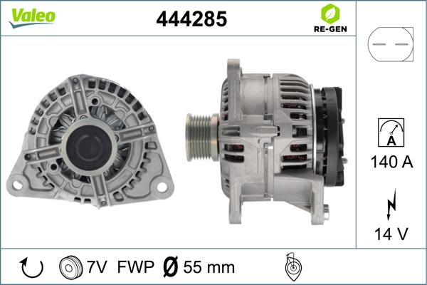 Valeo 444285 - Генератор autospares.lv