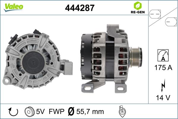 Valeo 444287 - Генератор autospares.lv