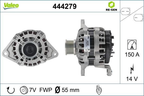 Valeo 444279 - Генератор autospares.lv