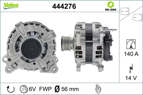 Valeo 444276 - Генератор autospares.lv